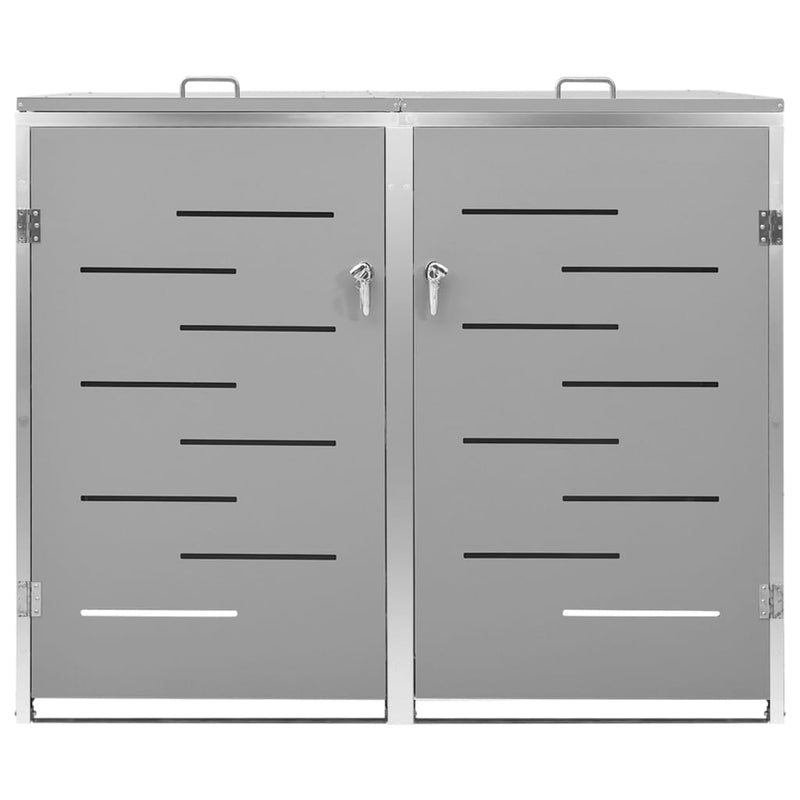 vidaXL Copribidone Singolo in Acciaio Inox e Zincato 69x77,5x112,5cm Antracite - Image 39 of 165