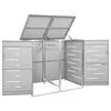 vidaXL Cubierta para cubo de basura individual de acero inoxidable 69x77,5x112,5 cm Antracita - Image 76 of 143