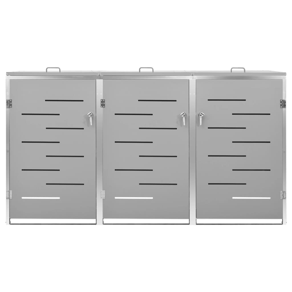vidaXL Copribidone Singolo in Acciaio Inox e Zincato 69x77,5x112,5cm Antracite - Image 49 of 165