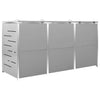 vidaXL Copribidone Singolo in Acciaio Inox e Zincato 69x77,5x112,5cm Antracite - Image 86 of 165