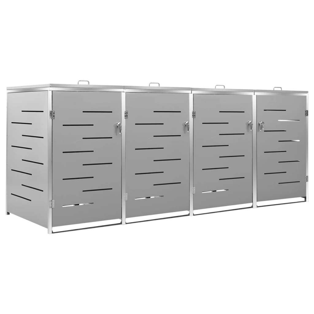 vidaXL Copribidone Singolo in Acciaio Inox e Zincato 69x77,5x112,5cm Antracite - Image 29 of 165