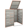 vidaXL Copribidone Singolo in Acciaio Inox e Zincato 69x77,5x112,5cm Antracite - Image 44 of 165