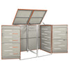 vidaXL Cubierta para cubo de basura individual de acero inoxidable 69x77,5x112,5 cm Antracita - Image 78 of 143