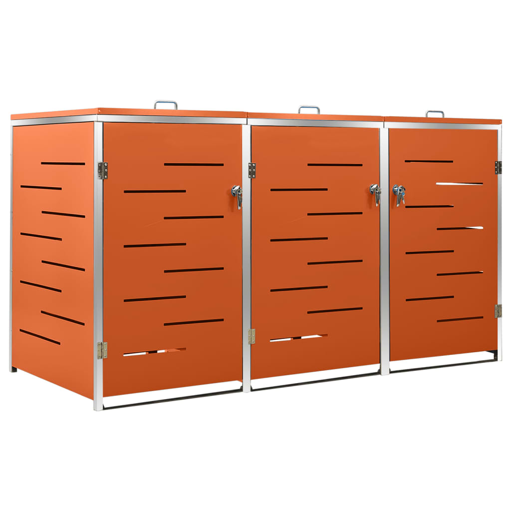 vidaXL Copribidone Singolo in Acciaio Inox e Zincato 69x77,5x112,5cm Antracite - Image 24 of 165