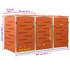 vidaXL Copribidone Singolo in Acciaio Inox e Zincato 69x77,5x112,5cm Antracite - Image 153 of 165