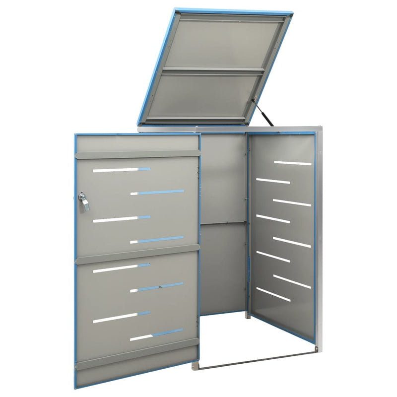 vidaXL Copribidone Singolo in Acciaio Inox e Zincato 69x77,5x112,5cm Antracite - Image 34 of 165