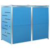 vidaXL Cubierta para cubo de basura individual de acero inoxidable 69x77,5x112,5 cm Antracita - Image 74 of 143