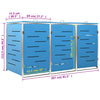 vidaXL Copribidone Singolo in Acciaio Inox e Zincato 69x77,5x112,5cm Antracite - Image 155 of 165