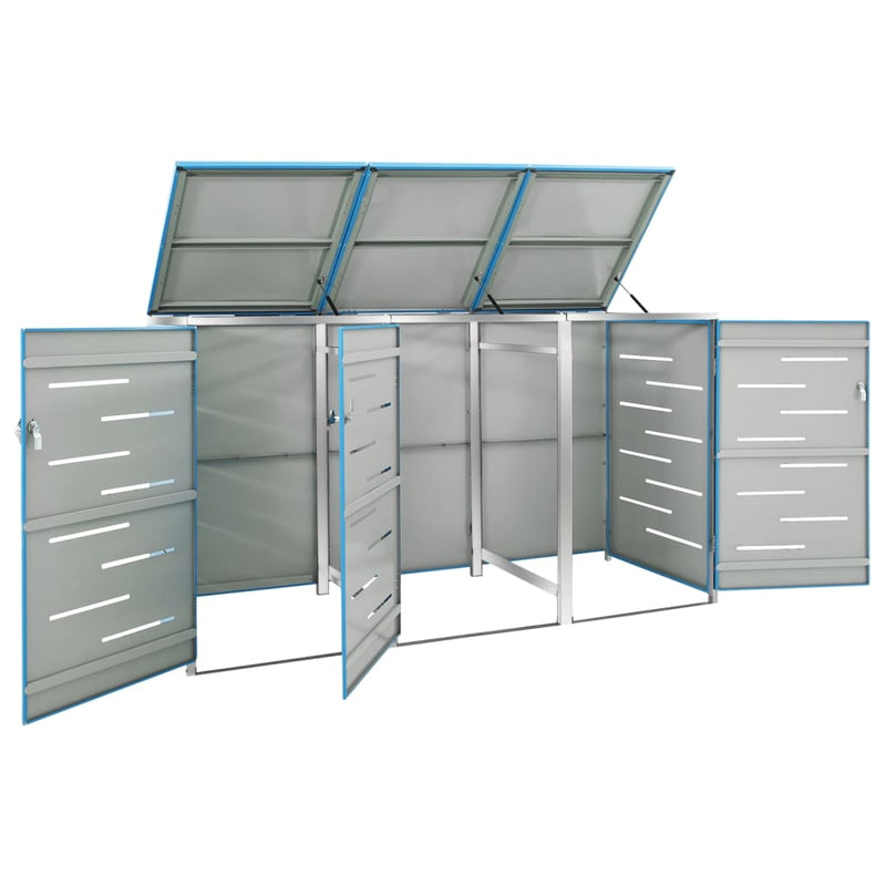 vidaXL Copribidone Singolo in Acciaio Inox e Zincato 69x77,5x112,5cm Antracite - Image 31 of 165