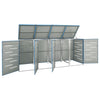 vidaXL Cubierta para cubo de basura individual de acero inoxidable 69x77,5x112,5 cm Antracita - Image 32 of 143