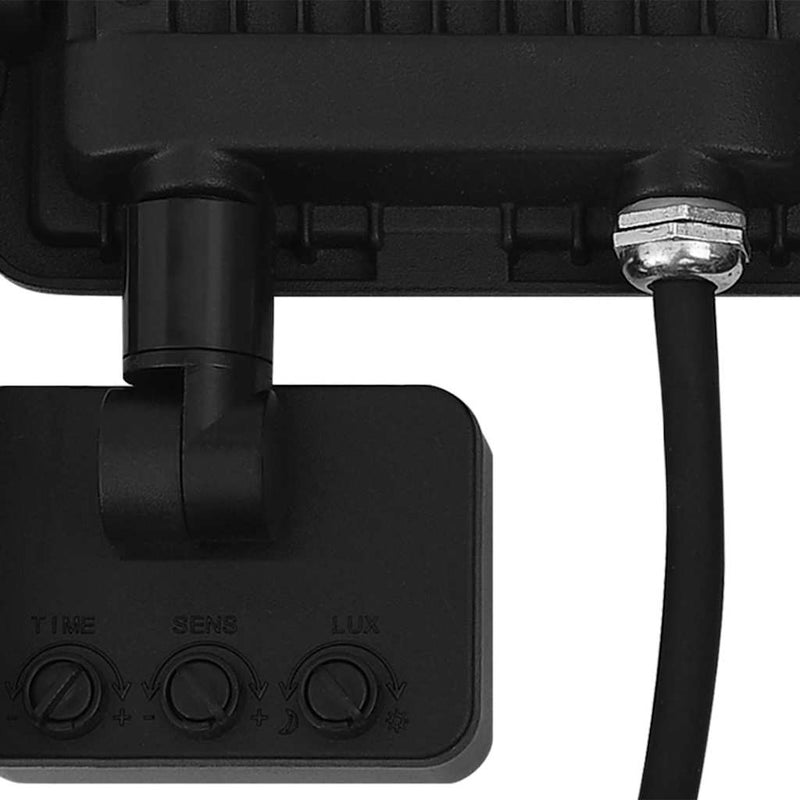 Foco LED vidaXL con sensor, 20 W, aluminio/vidrio, 13 x 16,5 cm, negro - Image 16 of 27
