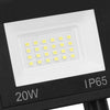 Foco LED vidaXL con sensor, 20 W, aluminio/vidrio, 13 x 16,5 cm, negro - Image 23 of 27