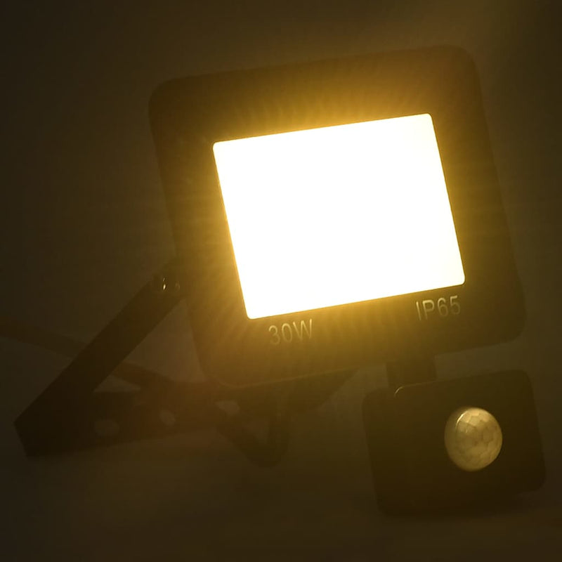 Foco LED con Sensor vidaXL 30 W Aluminio 15,5 x 19,5 cm Negro - Image 1 of 36