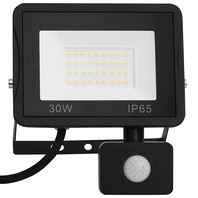 Foco LED con Sensor vidaXL 30 W Aluminio 15,5 x 19,5 cm Negro - Image 5 of 36