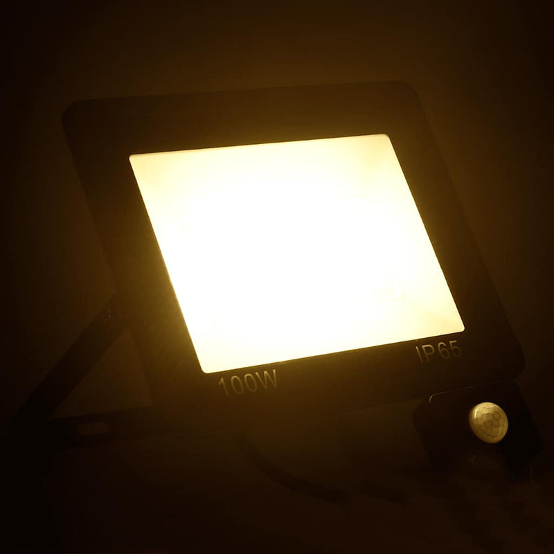 Foco LED vidaXL con sensor, 20 W, aluminio/vidrio, 13 x 16,5 cm, negro - Image 2 of 27
