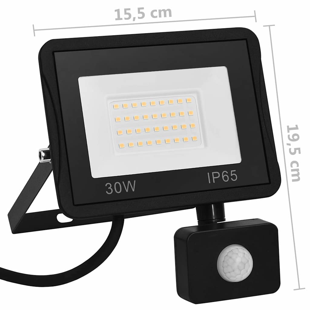vidaXL Faretto a LED con Sensore 50 W Bianco Caldo - Image 18 of 18