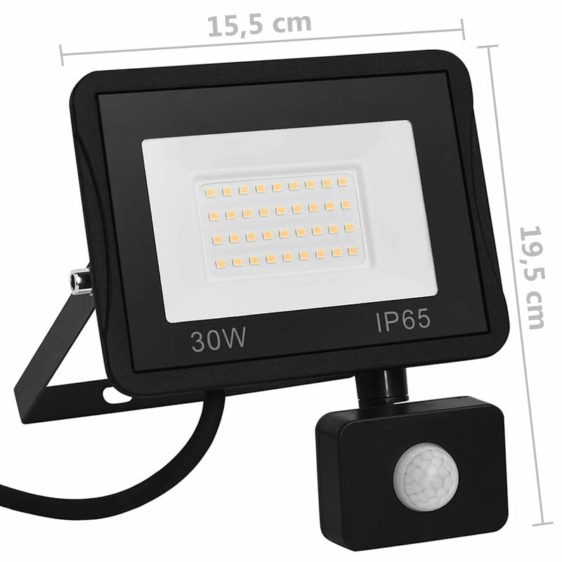 vidaXL Faretto a LED con Sensore 50 W Bianco Caldo - Image 18 of 18