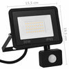 Foco LED con Sensor vidaXL 30 W Aluminio 15,5 x 19,5 cm Negro - Image 36 of 36