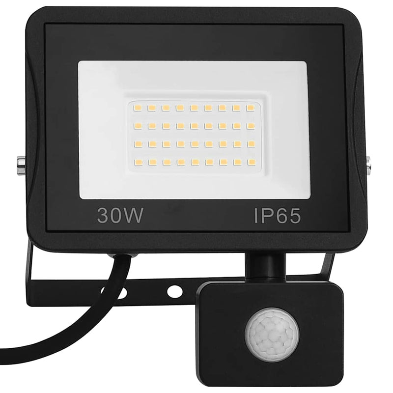Foco LED con Sensor vidaXL 30 W Aluminio 15,5 x 19,5 cm Negro - Image 8 of 36