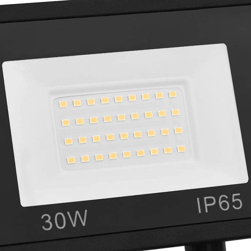 Foco LED con Sensor vidaXL 30 W Aluminio 15,5 x 19,5 cm Negro - Image 24 of 36