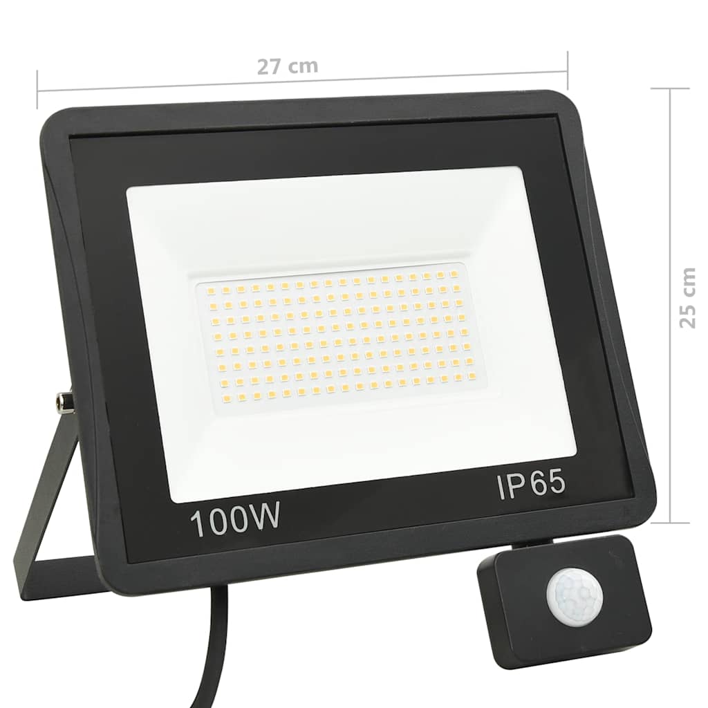 Foco LED vidaXL con sensor 50 W 23 x 19,5 x 5 cm Negro - Image 18 of 18