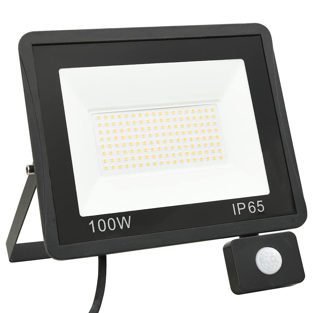 Foco LED vidaXL con sensor 100W de aluminio 27x25 cm negro - Image 2 of 9