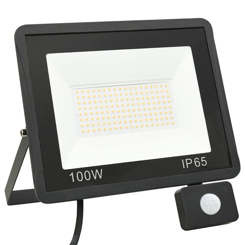 Foco LED vidaXL con sensor 100W de aluminio 27x25 cm negro - Image 2 of 9