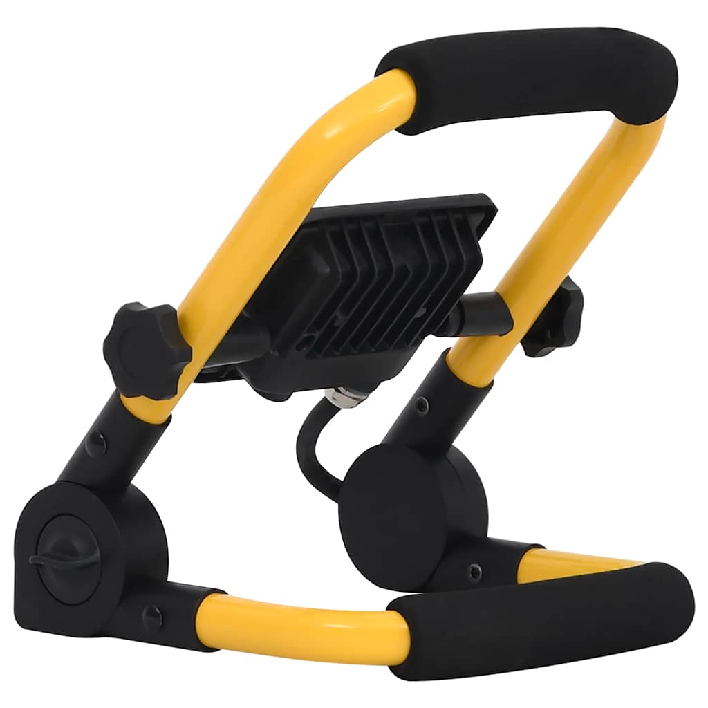 vidaXL Foco LED Portátil 20W Blanco Frío, Marco de Acero, Negro/Amarillo - Image 16 of 40