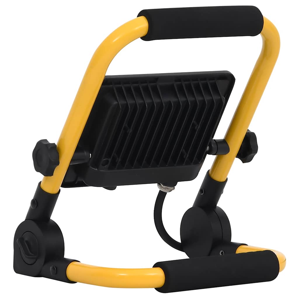 vidaXL Faretto a LED con Maniglia 30 W 21x16x26 cm Nero e Giallo - Image 18 of 30