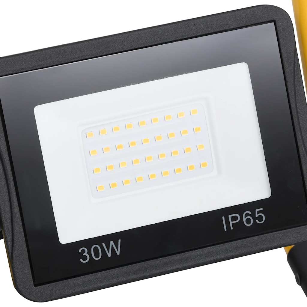 vidaXL Faretto a LED con Maniglia 30 W 21x16x26 cm Nero e Giallo - Image 20 of 30