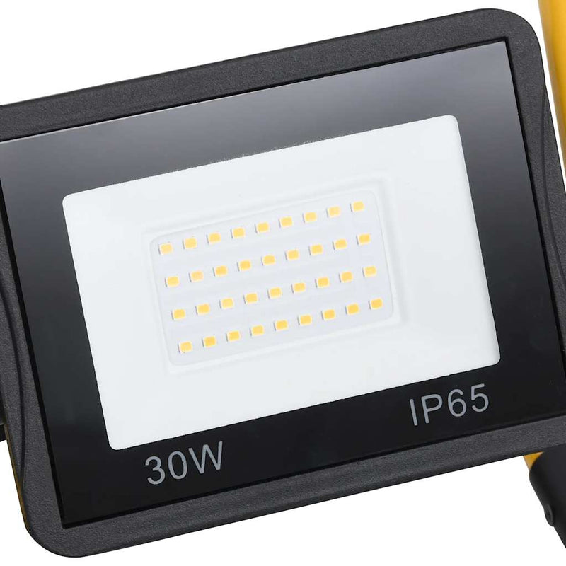 vidaXL Faretto a LED con Maniglia 30 W 21x16x26 cm Nero e Giallo - Image 20 of 30