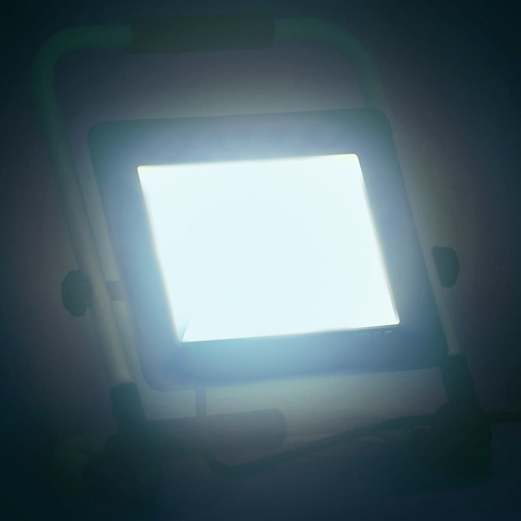 vidaXL Foco LED Portátil 20W Blanco Frío, Marco de Acero, Negro/Amarillo - Image 4 of 40
