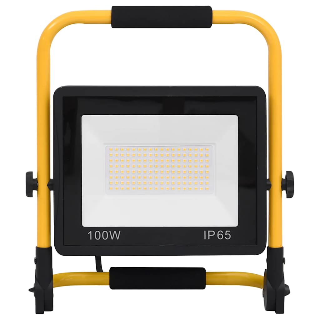 vidaXL Foco LED Portátil 20W Blanco Frío, Marco de Acero, Negro/Amarillo - Image 8 of 40