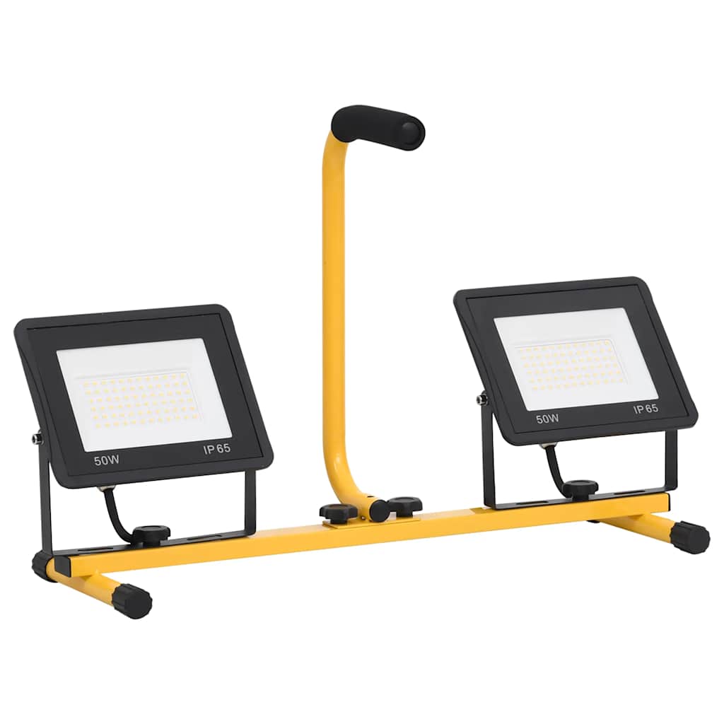 Faretto a LED con Maniglia 2×50W Alluminio e Acciaio 58,5×37,5 cm Nero e Giallo - Image 1 of 10