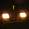 vidaXL LED Spotlight 2x10 W with Steel Frame 44.5x18.5x37 cm Black and Yellow - Image 4 of 30