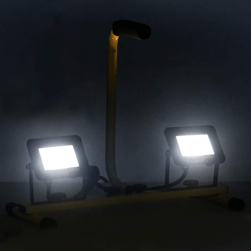 vidaXL Faretto a LED con Maniglia 2x20 W Bianco Freddo - Image 1 of 20