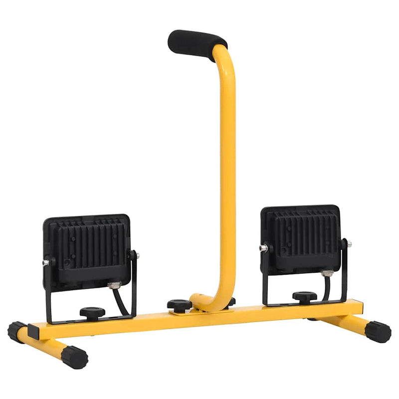 vidaXL Foco LED Portátil 20W Blanco Frío, Marco de Acero, Negro/Amarillo - Image 17 of 40