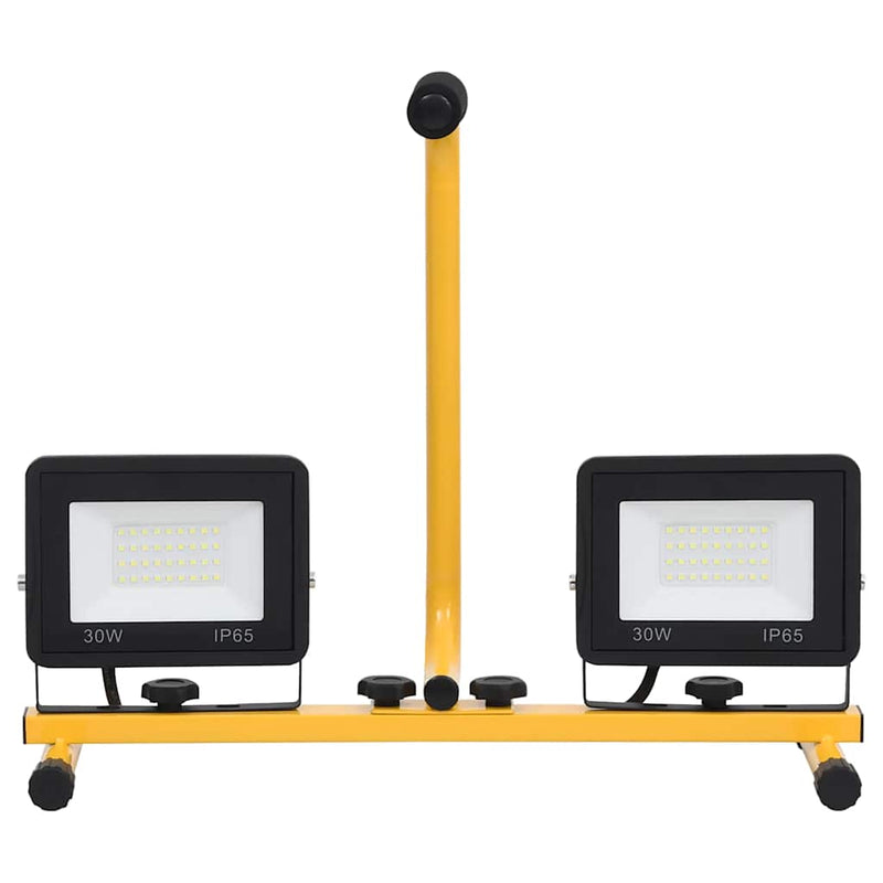 vidaXL Faretto a LED con Maniglia 30 W 21x16x26 cm Nero e Giallo - Image 9 of 30