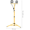 vidaXL LED Spotlight with Tripod 2x10 W, 1400 lm, Adjustable Height (71-164.5 cm), Black and Yellow - Image 33 of 35