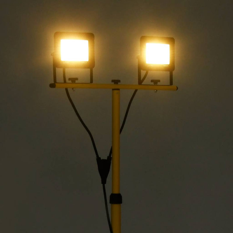 vidaXL Faretto a LED con Treppiede 2x20 W Bianco Caldo - Image 2 of 21