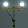 vidaXL Faretto a LED 2x30 W con Treppiede Regolabile 76-169 cm in Alluminio e Acciaio Nero e Giallo - Image 1 of 14