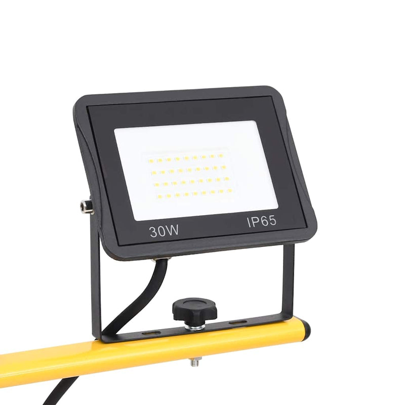 vidaXL Faretto a LED 2x30 W con Treppiede Regolabile 76-169 cm in Alluminio e Acciaio Nero e Giallo - Image 9 of 14