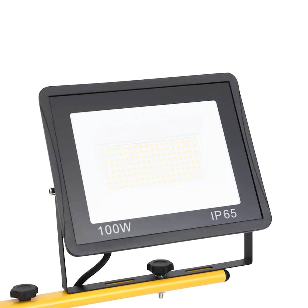 vidaXL Faretto a LED 2x30 W con Treppiede Regolabile 76-169 cm in Alluminio e Acciaio Nero e Giallo - Image 10 of 14