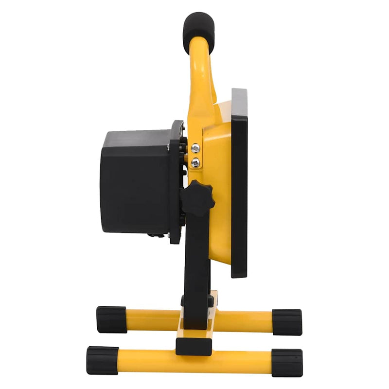 vidaXL 30 W Rechargeable LED Spotlight with Handle, 21.5 x 18.5 x 29 cm, Black and Yellow - Image 4 of 10