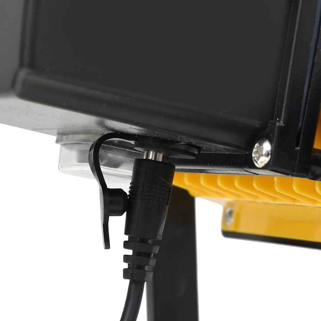 vidaXL 30 W Rechargeable LED Spotlight with Handle, 21.5 x 18.5 x 29 cm, Black and Yellow - Image 8 of 10