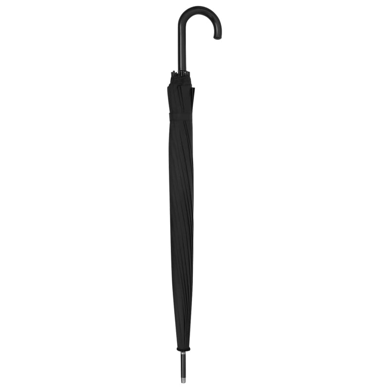vidaXL Automatic Umbrella, 190T PG Fabric, 120 cm Diameter, Black - Image 2 of 4