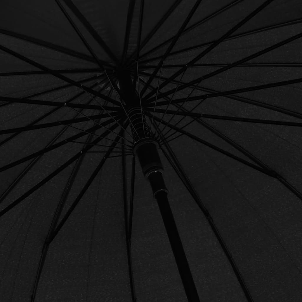 vidaXL Automatic Umbrella, 190T PG Fabric, 120 cm Diameter, Black - Image 3 of 4