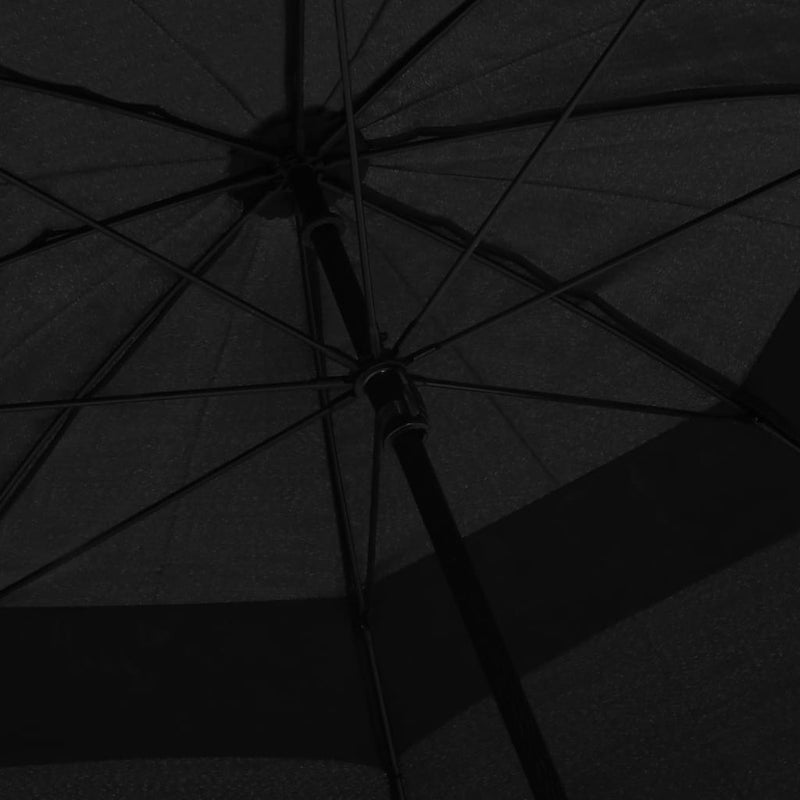 vidaXL Paraguas de Fibra de Vidrio 130 cm Negro - Image 3 of 4