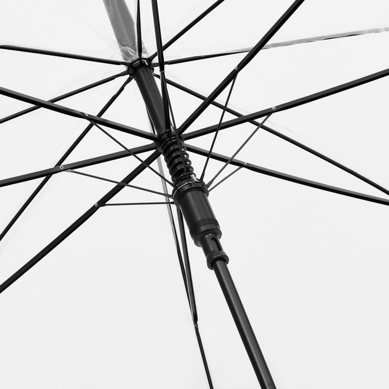 vidaXL Paraguas transparente, POE y metal, 107 cm de diámetro - Image 3 of 4