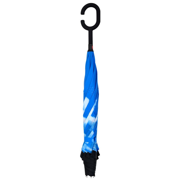 Ombrellone con Maniglia a C, tessuto 190T PG, diametro 108 cm, Nero - immagine 2 | SolPatio